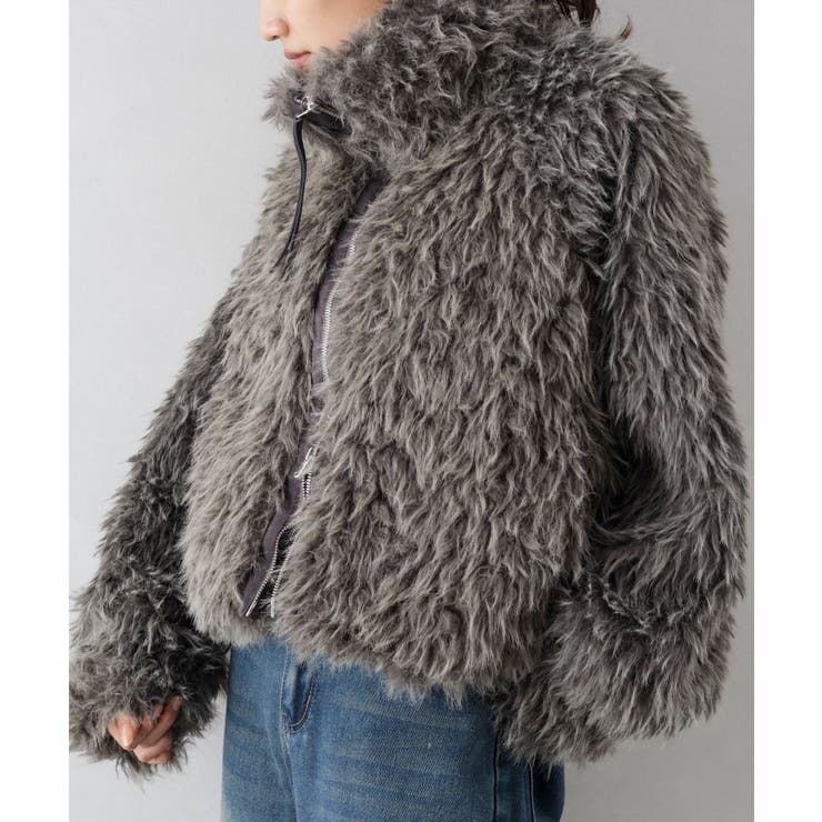 MIXシープファージップブルゾン | SpRay | 詳細画像16 