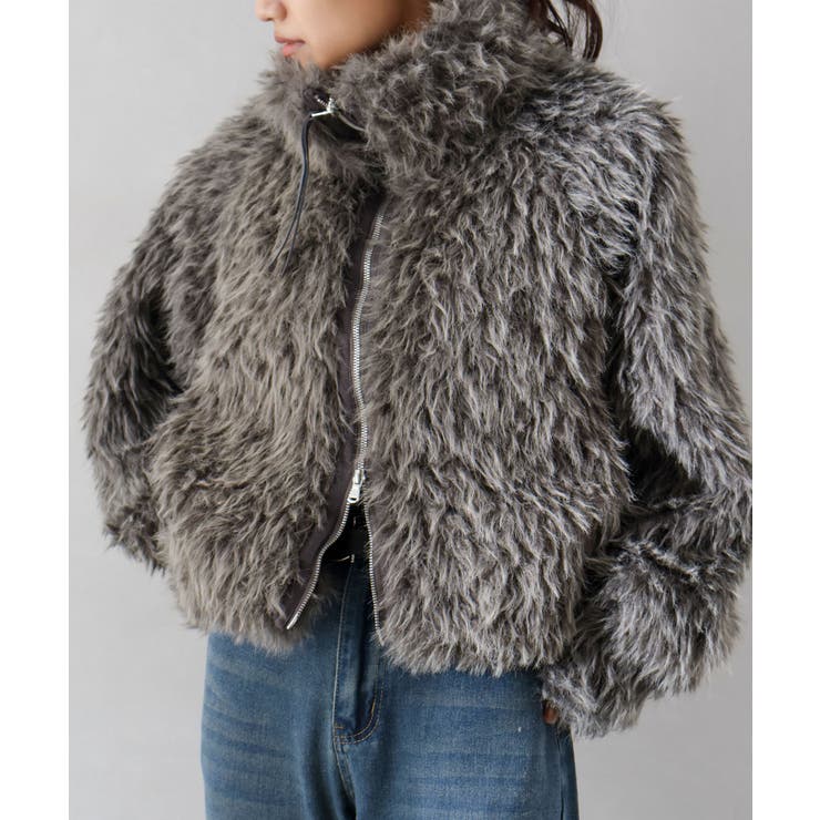 MIXシープファージップブルゾン | SpRay | 詳細画像17 