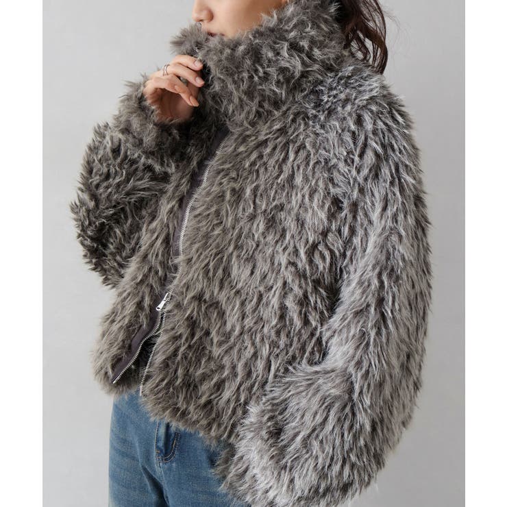 MIXシープファージップブルゾン | SpRay | 詳細画像18 