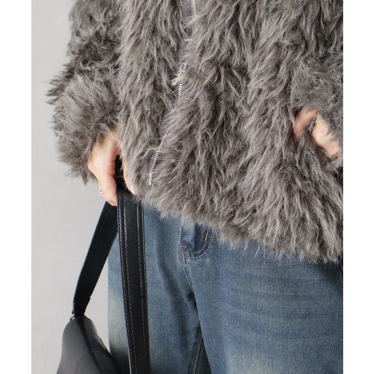 MIXシープファージップブルゾン | SpRay | 詳細画像23 