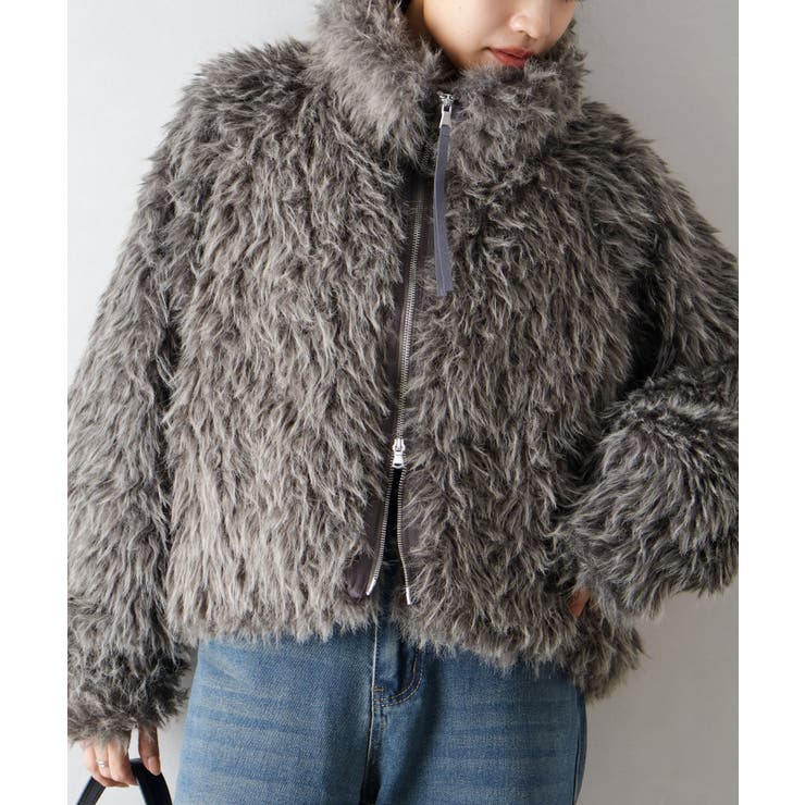 MIXシープファージップブルゾン | SpRay | 詳細画像27 