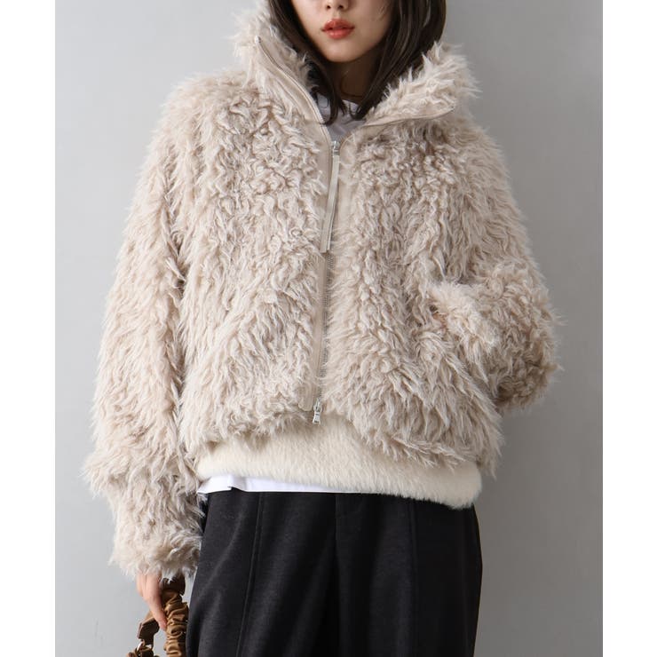 MIXシープファージップブルゾン | SpRay | 詳細画像29 