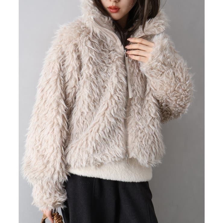 MIXシープファージップブルゾン | SpRay | 詳細画像31 