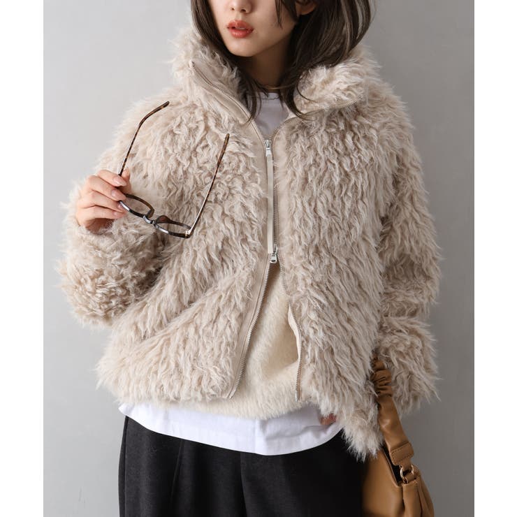 MIXシープファージップブルゾン | SpRay | 詳細画像33 