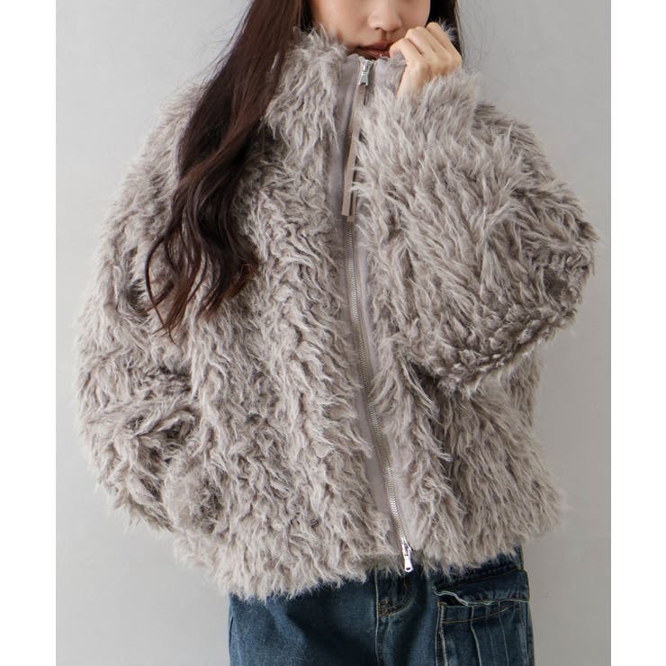 MIXシープファージップブルゾン | SpRay | 詳細画像3 