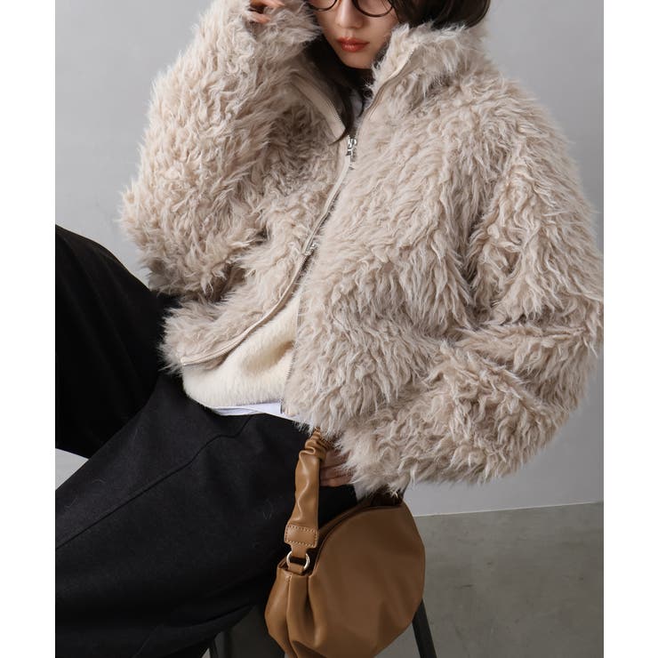 MIXシープファージップブルゾン | SpRay | 詳細画像38 