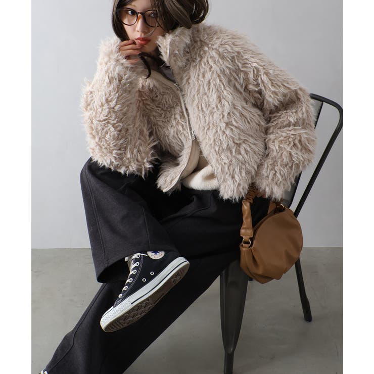 MIXシープファージップブルゾン | SpRay | 詳細画像39 