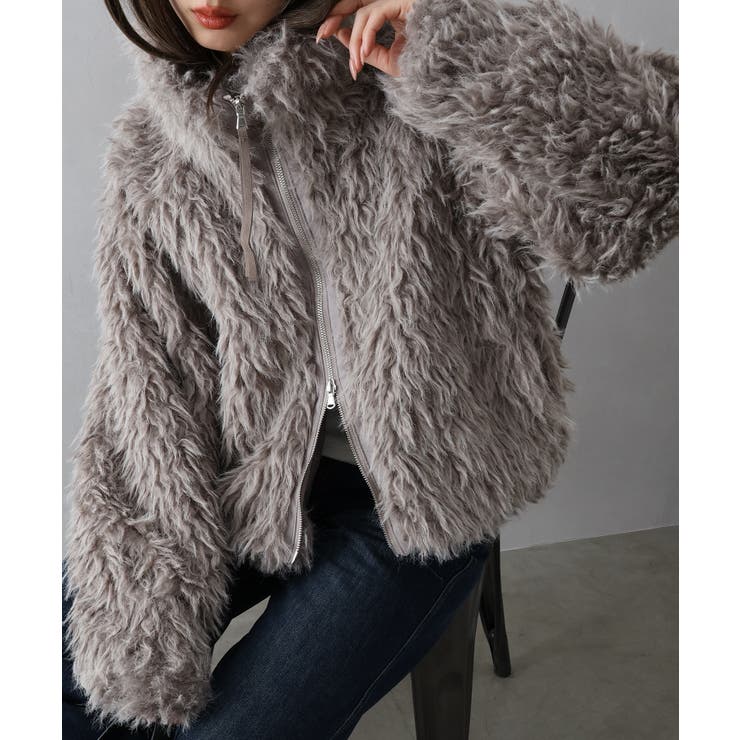 MIXシープファージップブルゾン | SpRay | 詳細画像41 