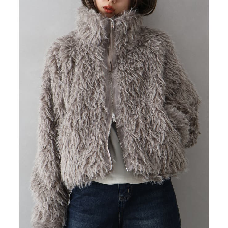 MIXシープファージップブルゾン | SpRay | 詳細画像42 