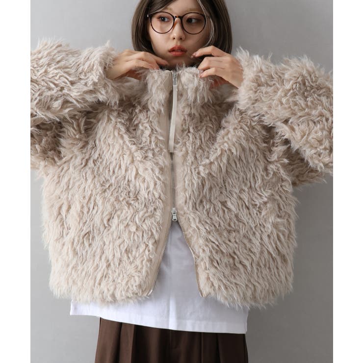 MIXシープファージップブルゾン | SpRay | 詳細画像44 