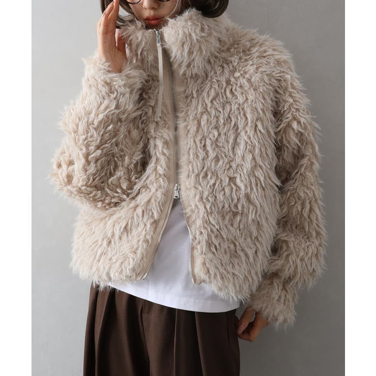 MIXシープファージップブルゾン | SpRay | 詳細画像45 