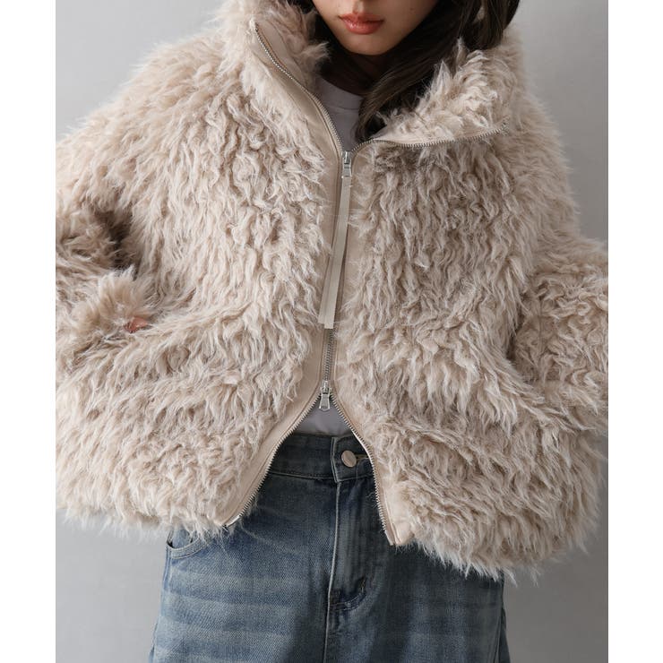 MIXシープファージップブルゾン | SpRay | 詳細画像51 