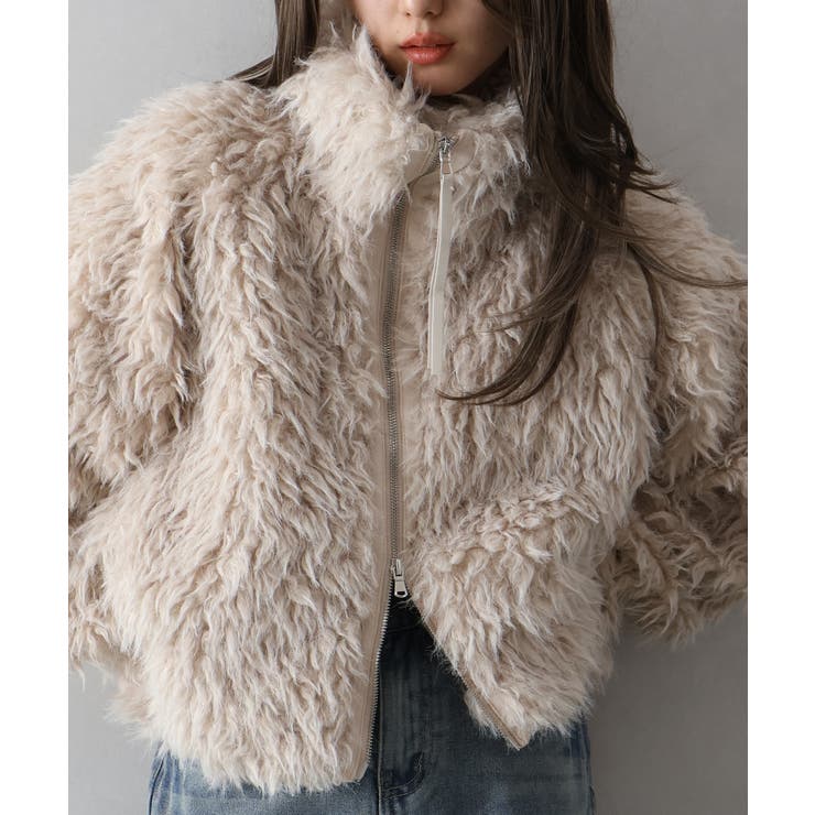 MIXシープファージップブルゾン | SpRay | 詳細画像52 