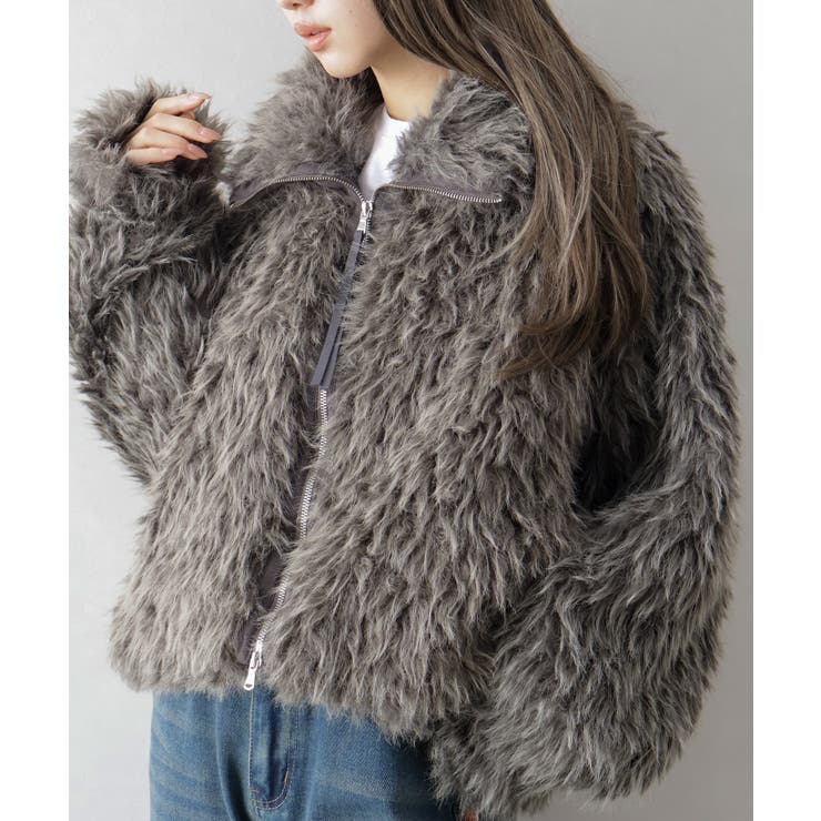 MIXシープファージップブルゾン | SpRay | 詳細画像54 