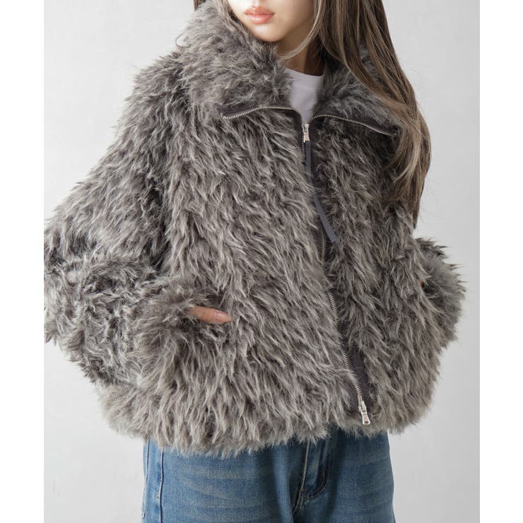 MIXシープファージップブルゾン | SpRay | 詳細画像55 