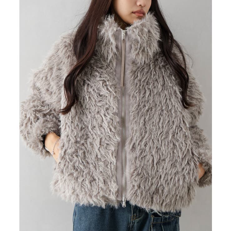 MIXシープファージップブルゾン | SpRay | 詳細画像5 