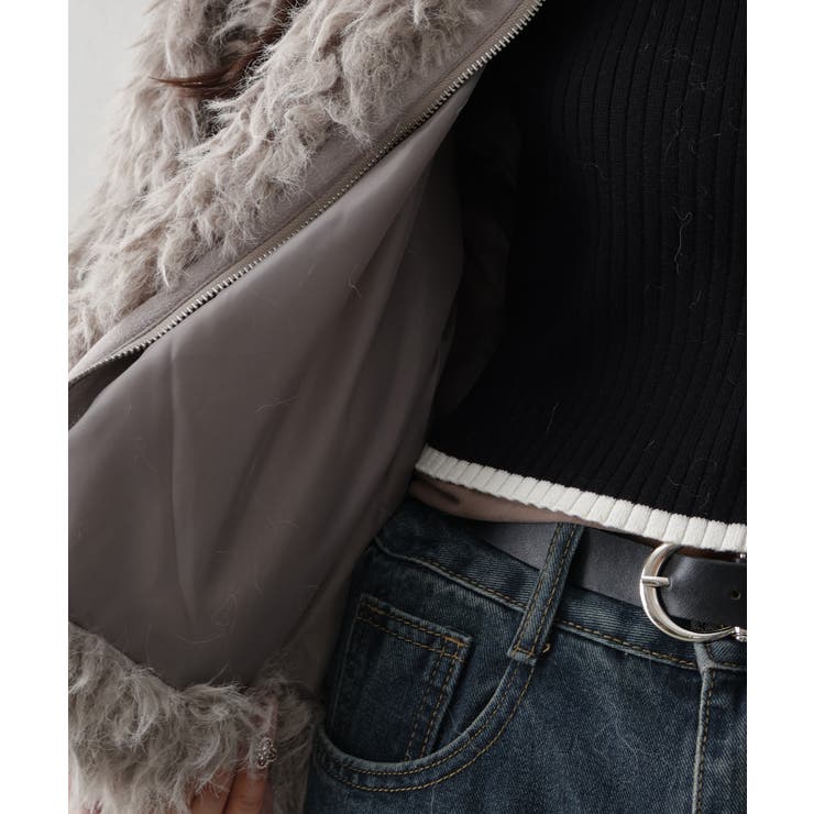 MIXシープファージップブルゾン | SpRay | 詳細画像8 