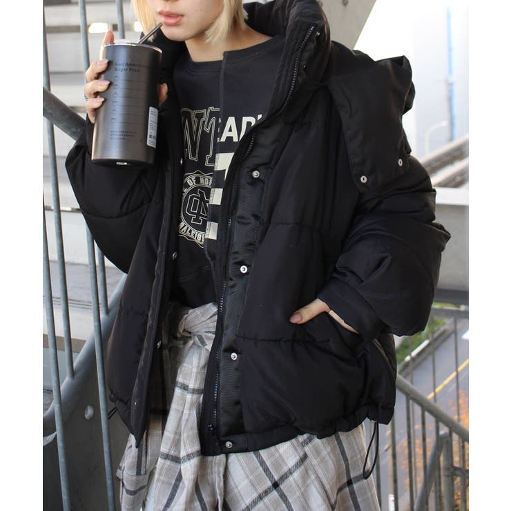 ブラック | フード取り外しエコダウン | SpRay