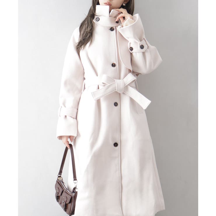 アイボリー | エコウール2WAYスタンドコート | SpRay