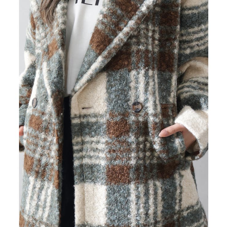 リングボアチェックビッグジャケット | SpRay | 詳細画像13 