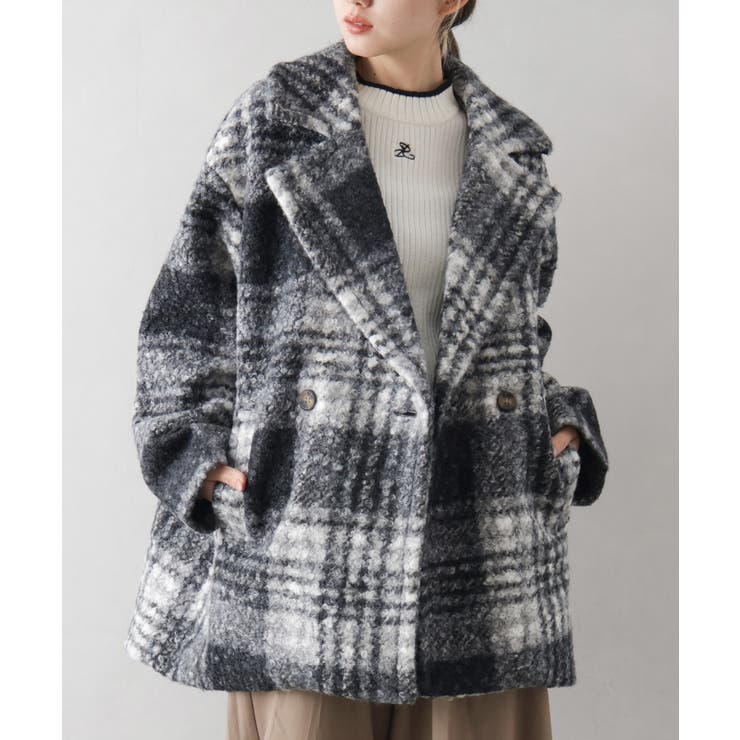 リングボアチェックビッグジャケット | SpRay | 詳細画像2 