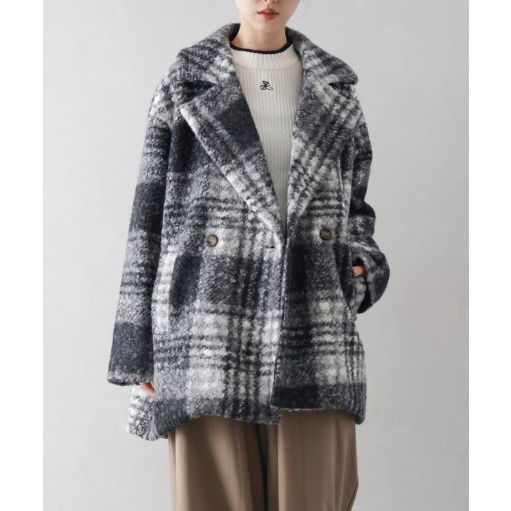 リングボアチェックビッグジャケット | SpRay | 詳細画像3 