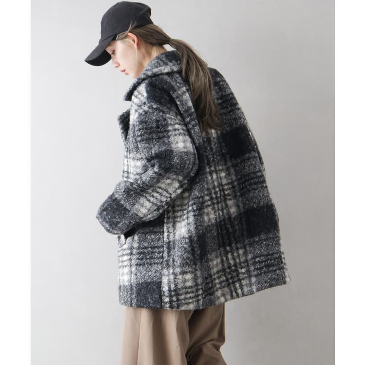 リングボアチェックビッグジャケット | SpRay | 詳細画像6 