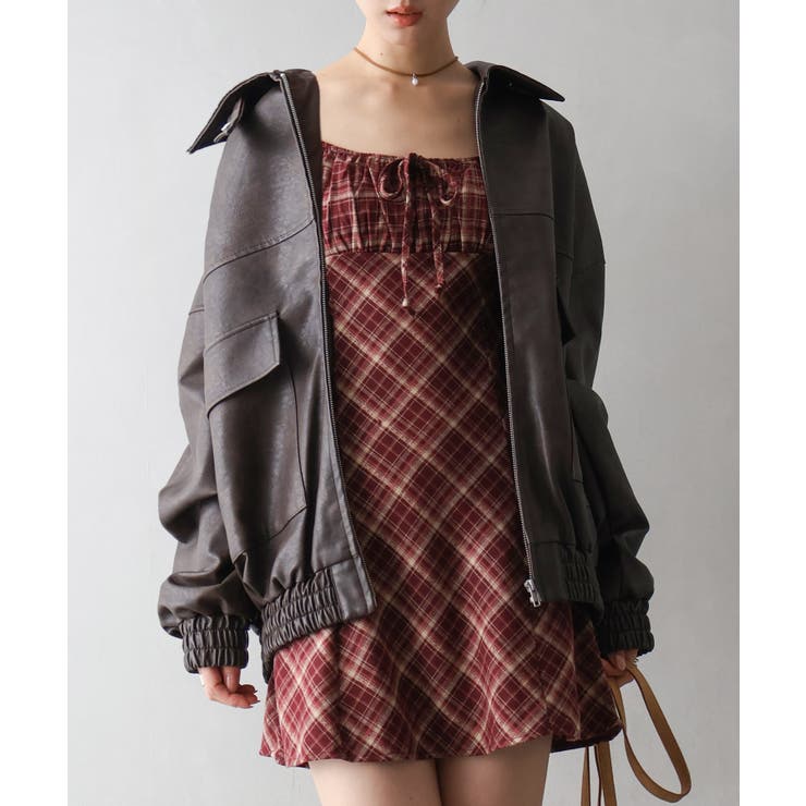 チェック切替ミニキャミワンピース | SpRay | 詳細画像25 