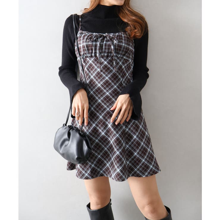 チェック切替ミニキャミワンピース | SpRay | 詳細画像32 