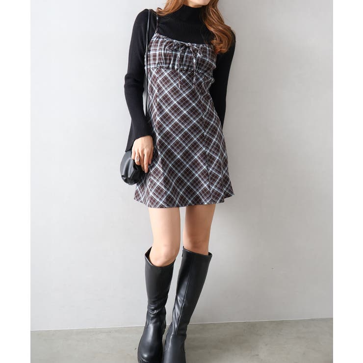 チェック切替ミニキャミワンピース | SpRay | 詳細画像35 