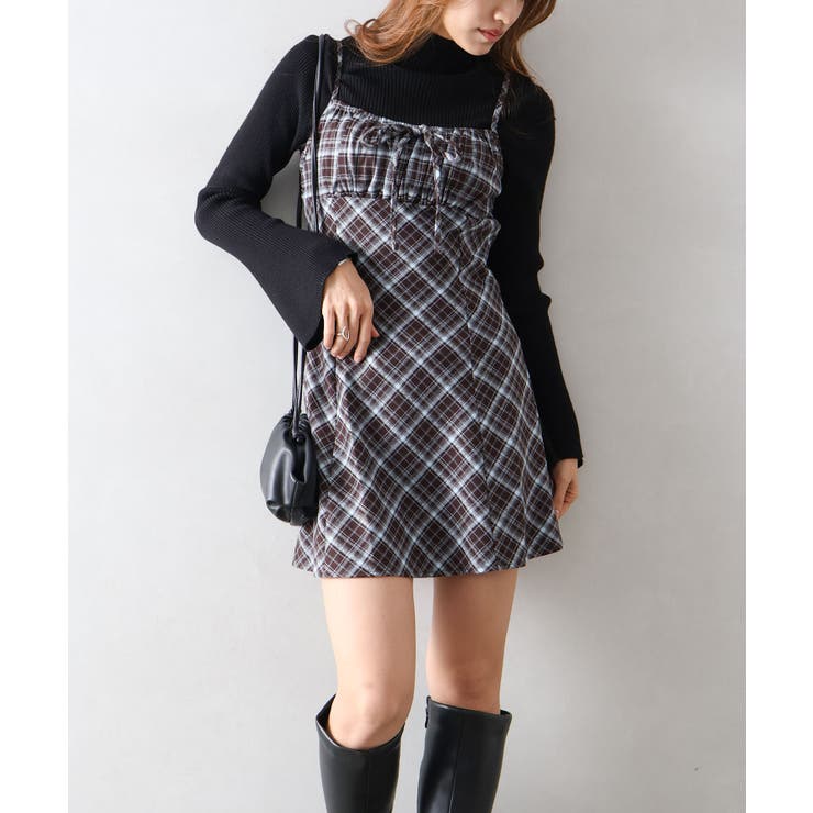 チェック切替ミニキャミワンピース | SpRay | 詳細画像38 