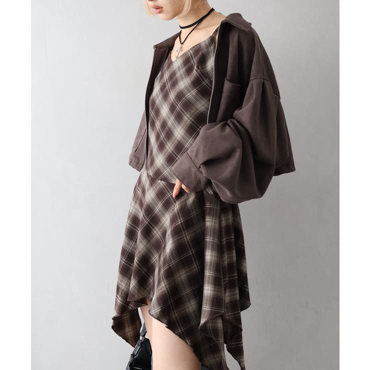 チェックヘムキャミワンピース | SpRay | 詳細画像9 