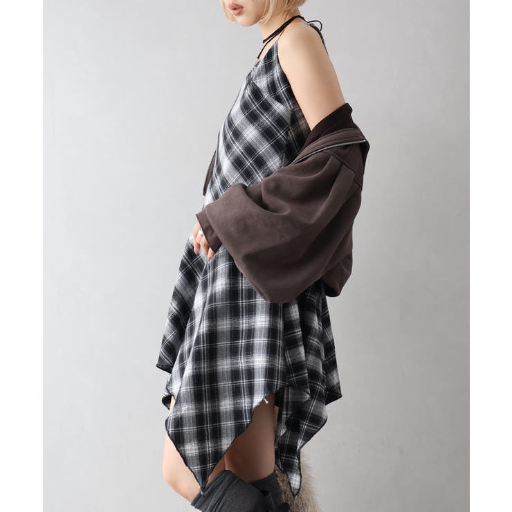 チェックヘムキャミワンピース | SpRay | 詳細画像13 