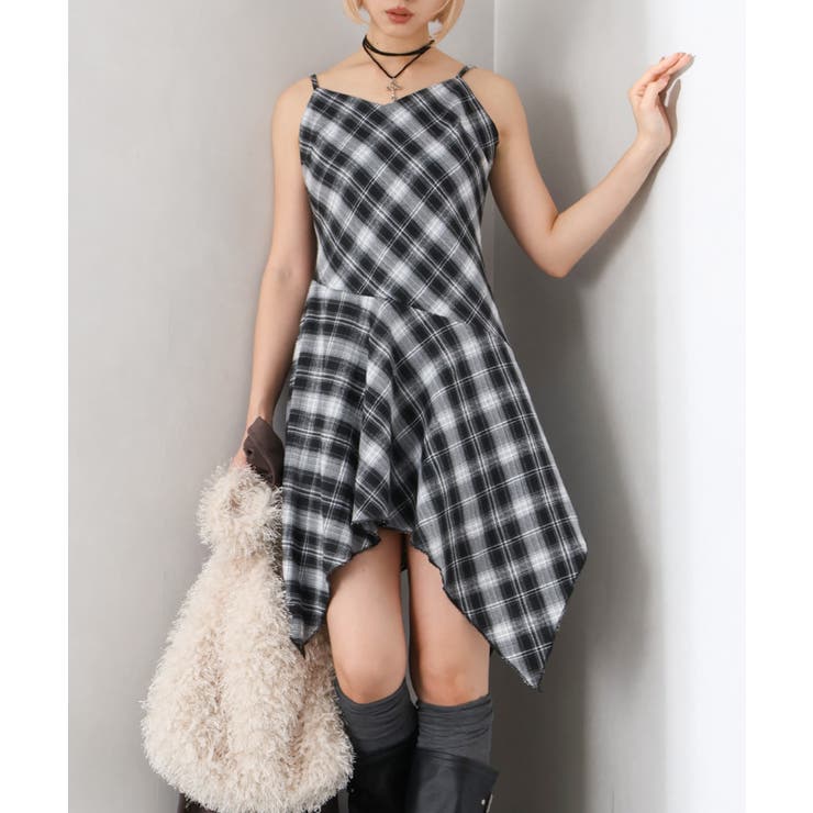 チェックヘムキャミワンピース | SpRay | 詳細画像16 