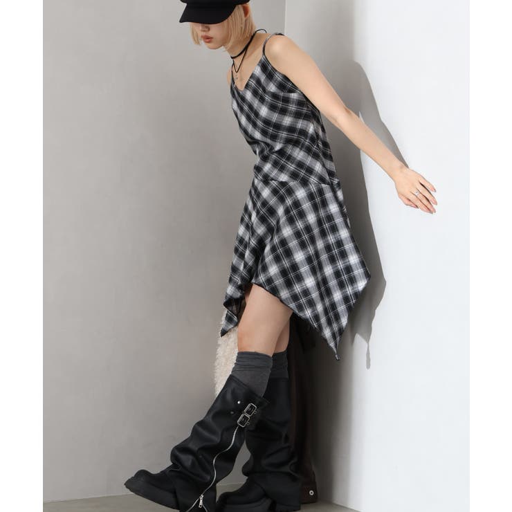 チェックヘムキャミワンピース | SpRay | 詳細画像19 