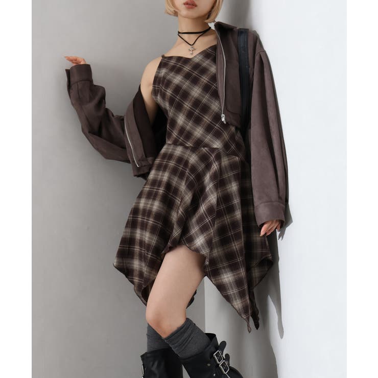 チェックヘムキャミワンピース | SpRay | 詳細画像5 