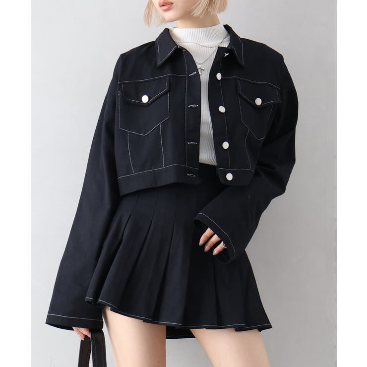 ブラック | ツイルステッチプリーツ ＳＥＴ ＵＰ | SpRay