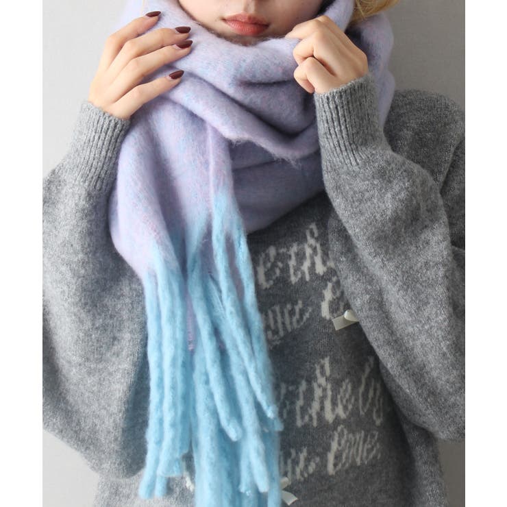 パープル | 起毛メランジストール | SpRay