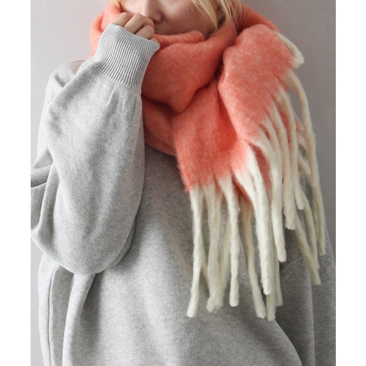 オレンジ | 起毛メランジストール | SpRay