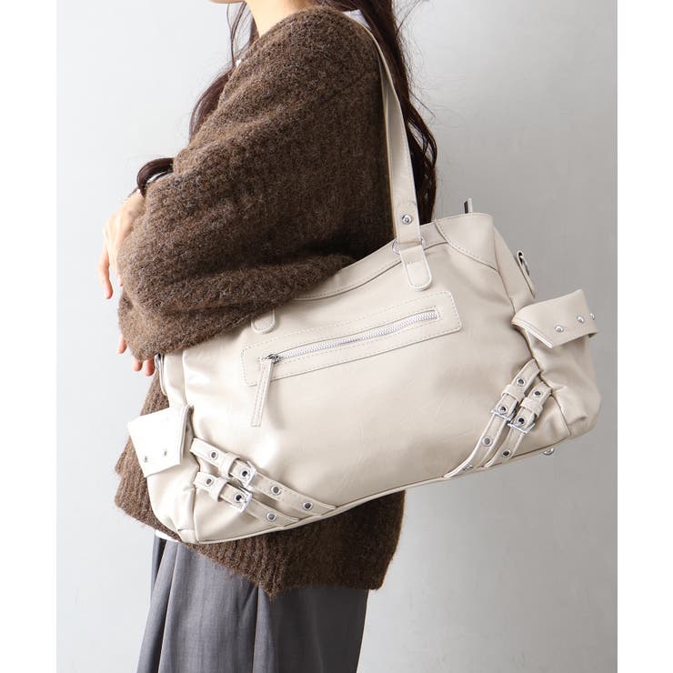 ライトベージュ | ハトメベルト付ボストンバッグ | SpRay