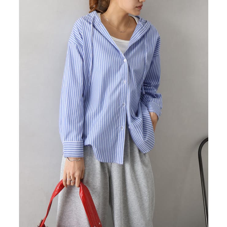 ストライプフードシャツ | SpRay | 詳細画像18 