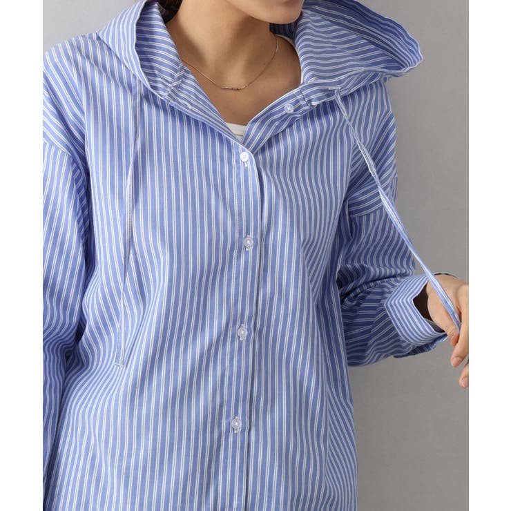 ストライプフードシャツ | SpRay | 詳細画像21 