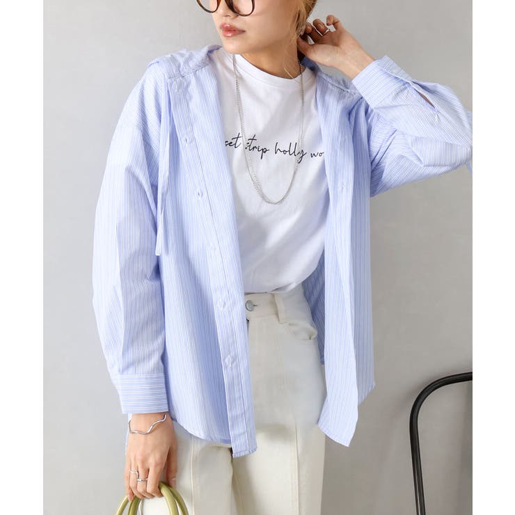 ストライプフードシャツ | SpRay | 詳細画像25 