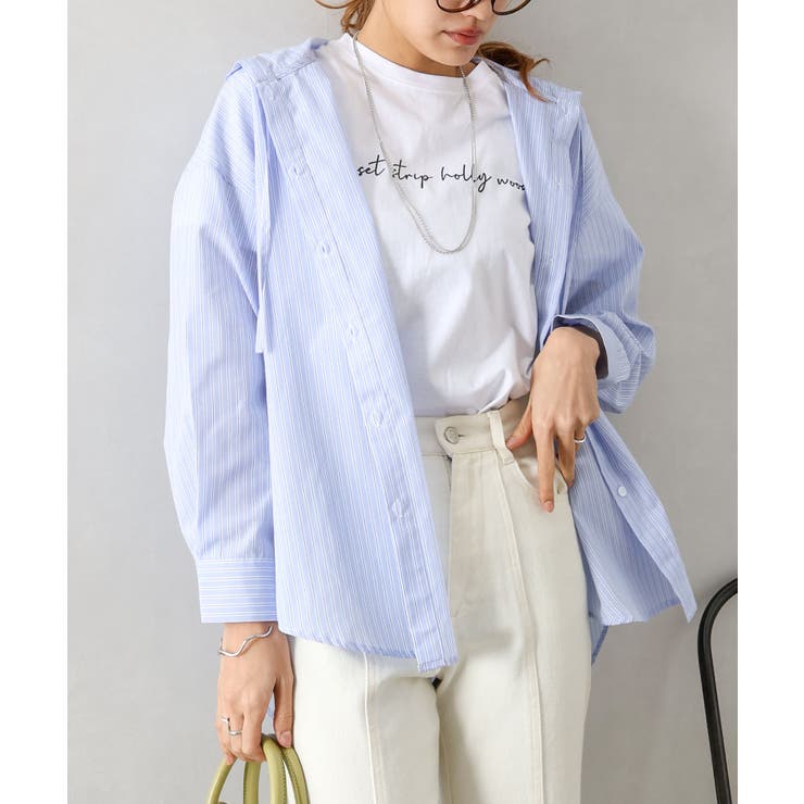 ストライプフードシャツ | SpRay | 詳細画像26 