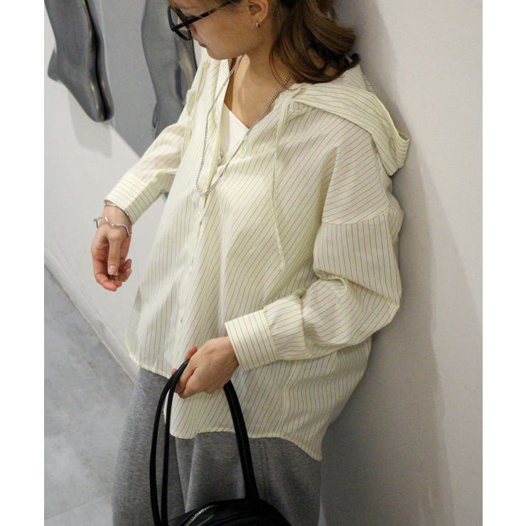 ストライプフードシャツ | SpRay | 詳細画像2 