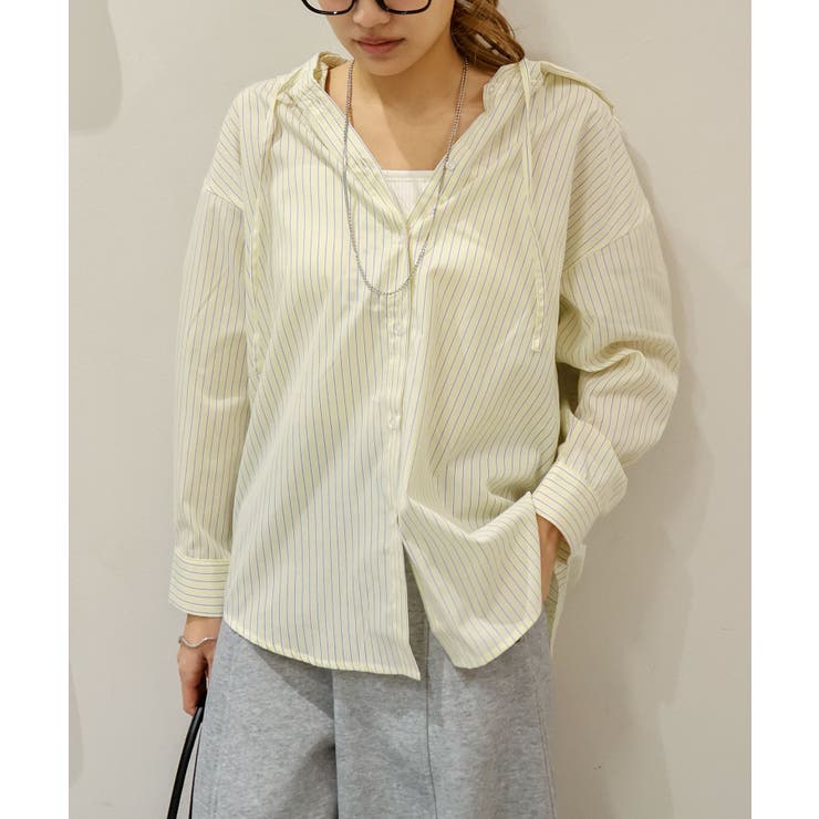 ストライプフードシャツ | SpRay | 詳細画像5 