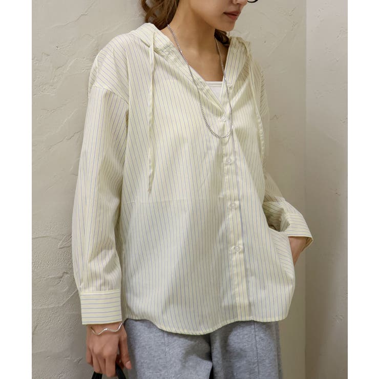 ストライプフードシャツ | SpRay | 詳細画像6 