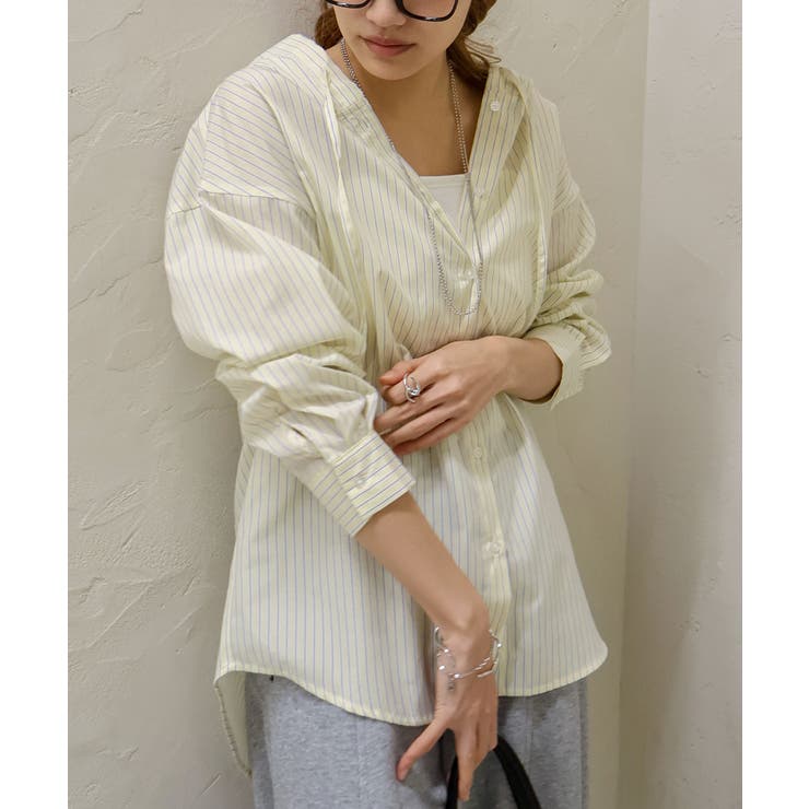 ストライプフードシャツ | SpRay | 詳細画像7 