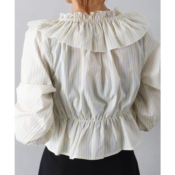 ストライプクロスフリルブラウス | SpRay | 詳細画像9 