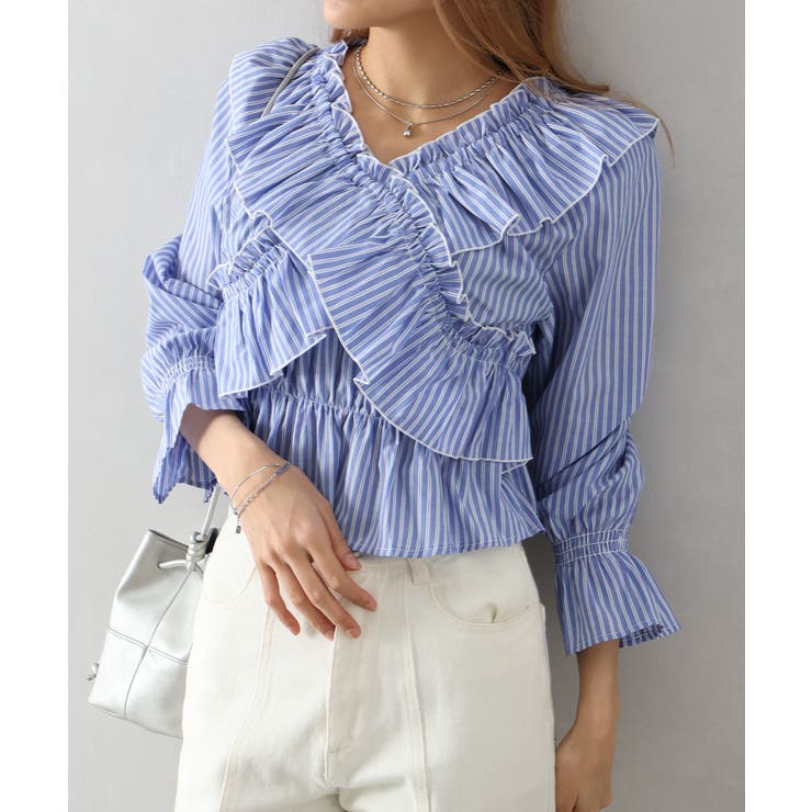 ストライプクロスフリルブラウス | SpRay | 詳細画像17 